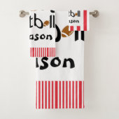 スポーツお気に入りのバスルーム用タオルセットフットボール バスタオルセット (インサイチュ)