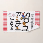 スポーツお気に入りのバスルーム用タオルセットフットボール バスタオルセット (ハンドタオル)