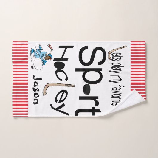 スポーツお気に入りのバスルーム用タオルセットホッケー バスタオルセット (ハンドタオル)