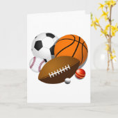 スポーツがテーマの父の日カード カード (黄色い花)