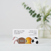 スポーツがテーマ、白い名刺 名刺 (スタンド正面)