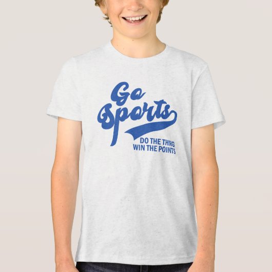 スポーツしようぜ 勝ち点を獲得せよ トライブレンドTシャツ (正面)