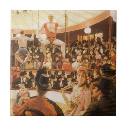 『スポーツする女性たち』(別名:サーカスの恋人)by ジェームズ・ティソー タイル (正面)