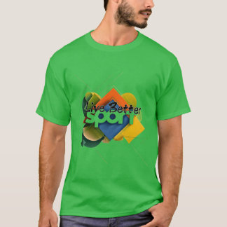 スポーツでより良く生きる友達の少年 Tシャツ
