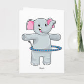 スポーツでフィットネスタイヤの象 カード (裏面)