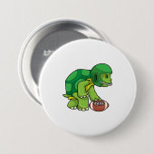 スポーツで亀とサッカー&ヘルメット 缶バッジ (正面&裏面)