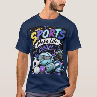 スポーツで人生はもっと素晴らしい 勝者 Tシャツ