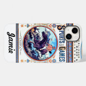 スポーツとゲーム狩りヴィンテージブックカバー Case-Mate iPhoneケース (裏面 (横))