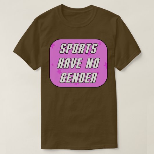 スポーツに性別無し Tシャツ (デザイン正面)