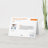 スポーツに恋して - CHOCのため子供たちの芸術 サンキューカード (裏面)