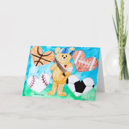 スポーツに恋して - CHOCのため子供たちの芸術 サンキューカード