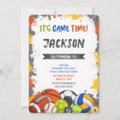 スポーツのお誘い 招待状 (正面)