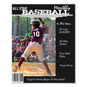 スポーツのためのカスタムな雑誌カバー フォトプリント