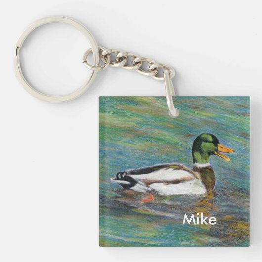 スポーツのな人のパーソナライズなマガモKeychain キーホルダー (正面)