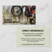 スポーツのオートバイの名刺 名刺 (正面/裏面)