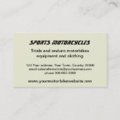 スポーツのオートバイの名刺 名刺 (裏面)