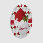 スポーツのクリスマスのゴルフ・ボール オーナメント (正面)