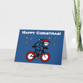 スポーツのクリスマス・サンタカスタマイズサイクリスト シーズンカード