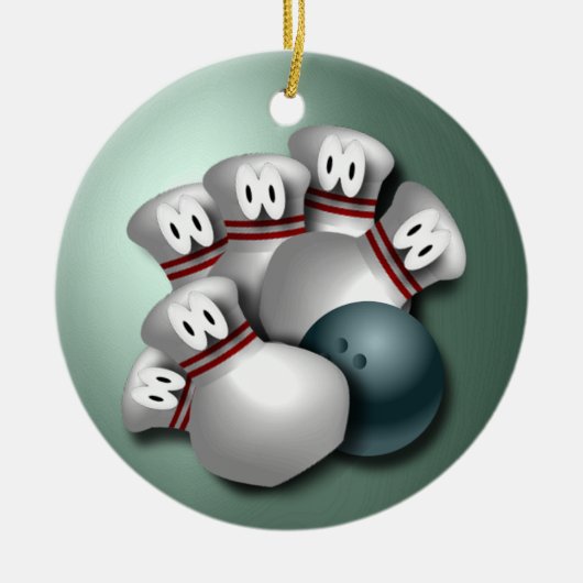スポーツのクリスマス セラミックオーナメント (正面)