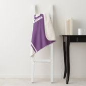 スポーツのストライプのモノグラムのSherpa紫色の毛布 シェルパブランケット (インサイチュ)