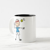 スポーツのテニスのマグ ツートーンマグカップ (正面左)