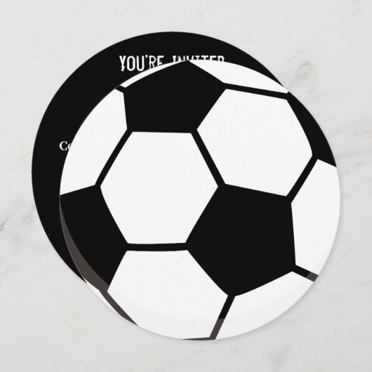 スポーツのテーマのサッカー|のフットボールのパーティの招待状 招待状 (正面/裏面)