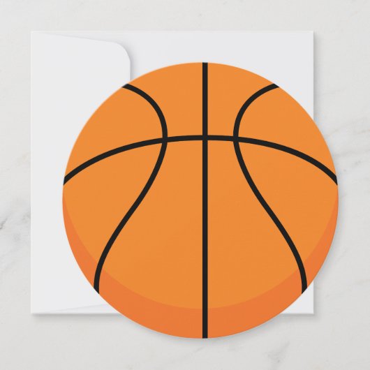 スポーツのテーマのバスケットボールのパーティの招待状 招待状 (正面)