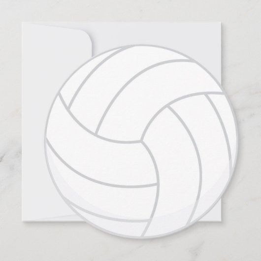 スポーツのテーマのバレーボールのパーティの招待状 招待状 (正面)