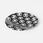 スポーツのテーマのパーティーのサッカーの子供の誕生日 ペーパープレート (アングル)