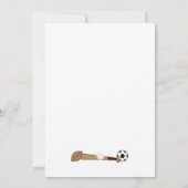 スポーツのテーマのベビーシャワーのギフトの詩はノート感謝していしています サンキューカード (裏面)