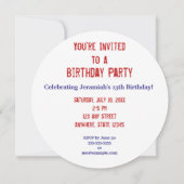 スポーツのテーマの野球のパーティの招待状 招待状 (裏面)