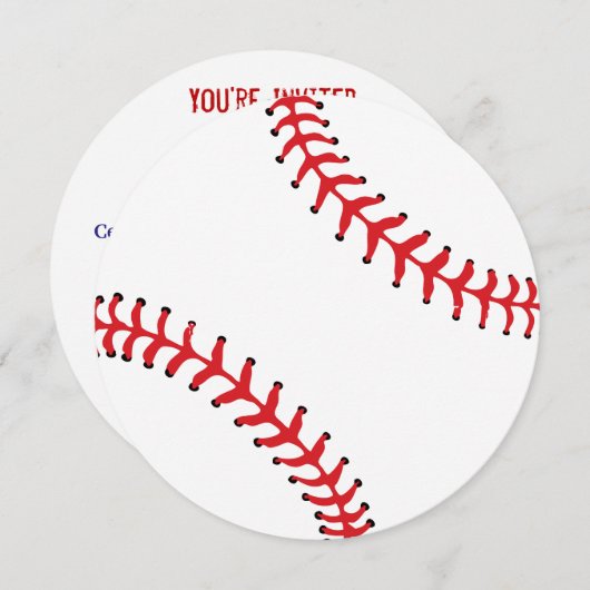 スポーツのテーマの野球のパーティの招待状 招待状 (正面/裏面)