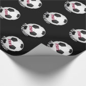 スポーツのテーマ|のサッカーの誕生日のパーソナライズな名前 ラッピングペーパー (角)