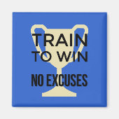 スポーツのトレーニングの青い言い訳はやる気を起こさせるない マグネット (正面)