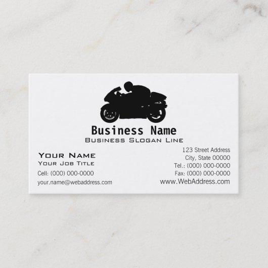 スポーツのバイクのオートバイの名刺 名刺 (正面)