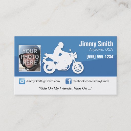 スポーツのバイク/叉のロケットカード 名刺 (正面)