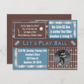 スポーツのバースデーパーティ招待状 招待状 (正面/裏面)