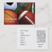 スポーツのビジネスおよびプロフィールカードテンプレート 名刺 (正面/裏面)