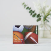 スポーツのビジネスおよびプロフィールカードテンプレート 名刺 (スタンド正面)