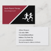 スポーツのフィジカルセラピーのリハビリテーション 名刺 (正面/裏面)