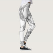 スポーツのフィットネスの体育館のための白い大理石の石造りのレギング レギンス (右)