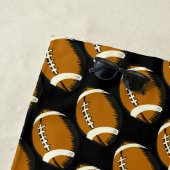 スポーツのフットボールの黒およびブラウンのビーチタオル ビーチタオル (インサイチュ)