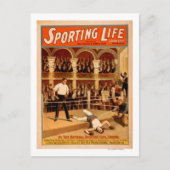 「スポーツのライフ」ボクシング演劇遊ポスター ポストカード (正面)