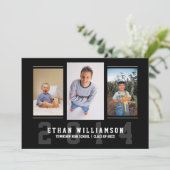 スポーツの人の写真の卒業のパーティの招待状 招待状 (スタンド正面)