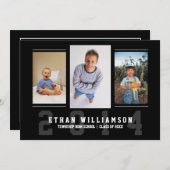 スポーツの人の写真の卒業のパーティの招待状 招待状 (正面/裏面)