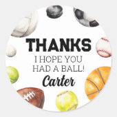 スポーツの人気ステッカー ラウンドシール (正面)