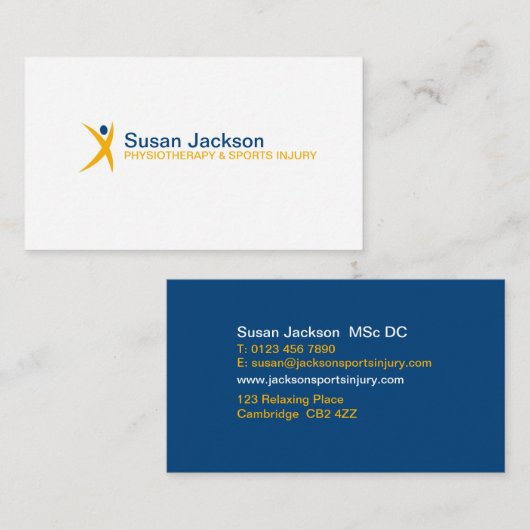 スポーツの傷害の名刺 名刺 (正面/裏面)