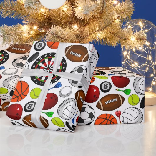 スポーツの包装紙 ラッピングペーパー (クリスマス)