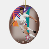 スポーツの国際的なサッカーの選手 セラミックオーナメント (右)