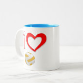 スポーツの恋人のためのコーヒー・マグ ツートーンマグカップ (正面左)